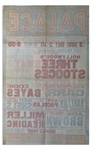 Moe Howard Owned Poster Advertising The Three Stooges' Famous June 1939 Show at the Blackpool Palace in England -- Larger Size Measures 24.75'' x 39.75''